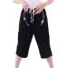 Lmaray Catheter Leg Bag Cropped Trousers Holds (2) 2000ml Leg Bags Suitable for Nephrostomy Foley Suprapubic & Biliary Catheters(XL Black) XL Black