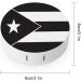 Black Puerto Rico Flag Round Case For Contact Lens Kit Storage Box with Mirror Printed - Buy Online on GoSupps.com
