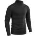 Beauhuty Men's Black Turtleneck Fleece Knit Long Sleeve T-Shirt - Large - Buy Online on GoSupps.com