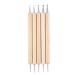 TOSSPER 5pcs 2-Way Wooden Dotting Pen Set Marbleizing Tool Nail Art Dot Dotting Tools Kit