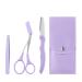 JOPOYOCO Eyebrow Trimmer Scissors with Comb Stainless Steel Eyebrow Razor Eyelash Hair Scissors Beginner Eyebrow Trimmer Set Make Up Tool