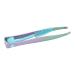 Sonew Stainless Steel Eyebrow Brush False Fake Eyelash Tweezers Small and Portable Multifunctional Tweezer for Repairing Eyebrows Green Violet Gradient
