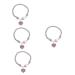 VALICLUD 2pcs Heart Rhinestone Bracelet Delicate Heart Bracelet Crystal Bracelets Birthday Gift Bracelet for Couples Girls Gifts Graduation Supply Decor Zinc Alloy Heart-shaped Miss Jewelry 21.5X3X1CMx4pcs Pinkx4pcs