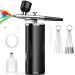 FURREN Portable Rechargeable Wireless Airbrush with Compressor Fit for Face Beauty Nail Art Black