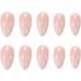 JustOTRY 24 Pcs Almond Short Gradient Peach Pink French Press on Nails - Trendy Fake Nails with Glue for Women Nail Art - Buy Online on GoSupps.com