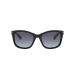 Oakley Women's Oo9232 Drop-in Cat Eye Sunglasses Polished Black/Grey Gradient Polarized 58 Millimeters