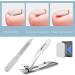 Nail Clippers - Wide Jaw Opening Toenail Clippers for Thick Nails Sharp Curved Blade Large Fingernail Clippers Heavy Duty Nail Cutter Trimmer for Men Seniors with Nail File Storage Bag & Box(Silver) - Buy Online on GoSupps.com