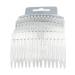 Set of 4 Clear Plain Hair Combs Slides 7cm (2.8") Clear 4 Count (Pack of 1)