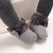 Spring Winter Warm Fleece Booties for Baby | Non-Slip Soft Sole Shoes for Boys and Girls | Adjustable Crawling Prewalker Boots 0-18 Months - D Grey - Buy Online on GoSupps.com
