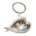 Car Pendant Cute Sleeping Dog Angel Car Key Pendant for Dog Lovers Moms Car Hanging Ornament Windows Decor Ornament Sleeping Angel Animal Pet Dog Lover Car Rear View Mirror Accessories Shih Tzu Unit size