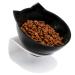 Elevated Cat Food Bowls, Raised Dog Cat Bowls Pet Feeder and Waterer, 15 Tilted Pet Food Water Feeder Bowl for Cats Dogs Kitten Rabbits Dishes Anti Vomiting, Cute Cat Face Bowl One Black