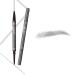 2 in 1 Magic 4-Tip Eyebrow Pencil Sweat-proof Microblading Eyebrow Pencil Contouring Pen Eyebrow Brush Microblade Eyebrow 3D Waterproof Microblading Eyebrow Pencil for Natural Makeup Last All Day(Gray