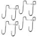 Alipis 4pcs Double Hook Door Hook Glass Shower Door Towel Holder for Kitchen Cabinet Bathroom Supply Jacket
