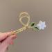 Gold Lily Flower Metal Hair Claw Clip for Thick, Thin, Curly Hair - Fashion Hair Accessory for Women and Girls - Buy Online on GoSupps.com