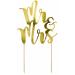Schnooridoo Cake Topper Cake Decorating Cake Decoration Wedding Birthday (Mr. & Mrs. gold)