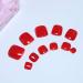 Yienate False Toenails - Red Chic Full Cover Nail Tips 24pcs Exquisite Artificial Nails for Toes - Buy Online on GoSupps.com
