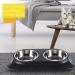 SUOXU Cat Bowls - 15 Inclined Double Bowl for Pet Feeding, Protects Cervical Spine, Anti-Skid & Anti-Spill Design for Cats and Small Dogs - Buy Online on GoSupps.com