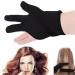 Heat Resistant Gloves for Hair Styling Professional Heat Resistant Protection Gloves for Hair Styling Curling Wand Flat Iron Unisex Anti-hot Insulation Three Finger Glove (black)