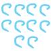 10 Pieces Reusable Childrens Face Shield Ear Hook Flexible and Comfortable Silicone Ear Protector Hook (Light Blue)