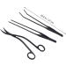 PopetPop 3-Piece Aquarium Scissors Set - Ideal for Aquatic Plants & Substrate Care - Durable Black Shears for Planted Aquariums - Buy Online on GoSupps.com