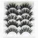 5 Pairs Faux 3D Mink Eyelashes Multipack False Eyelashes Natural Soft False Eyelashes Pack for Makeup Eyelash Extension