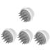 Healvian 4 pieces Shampoo brush hair shampoo hairbrush suction cups shampoo anticaida small hair washer small headwear remove the head shampoo comb shower head massage device sucking groove paragraph 8.00x8.80cmx4pcs whitex4stk