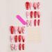 24Pcs Press on Nails Long French Tips Fake Nails Acrylic False Nails Summer Reusable Square Artificial Nails for Women Girls - Buy Online on GoSupps.com