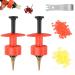 ZACUDA 2 pieces micro bait rings bait clip with 600 rings and fishing line clip for quick fixation of bait feed (orange)