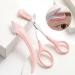 6PCS Pink Eyebrow Trimmer Set | Stainless Steel Razor with Comb | Beauty Tool for Women | Type Hair Removal Accessories - Buy Online on GoSupps.com