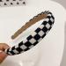 2 Pieces Checkered Flag Headband Black and White Plaid Hair Band Thick Padded Headband Sponge Puffy Headbands Buffalo Check Headband Christmas Party Hair Accessories - Buy Online on GoSupps.com