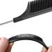 Dazisen Anti-Static Tail Combs Set - Fine Tooth Salon Barber Hairdressing Comb with Stainless Steel Handle for Men and Women - Black (Pack of 3) - Buy Online on GoSupps.com