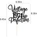 Kaoenla Vintage Since 1974 Aged To Perfection Cake Topper -Black Glitter Cake Topper-Celebrating 47th Birthday/47th Anniversary Party Decoration(47th) - Buy Online on GoSupps.com