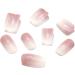 French False Nails Pink Gradient Press on Nails Natural Square Stick on Nails Ballerina Acrylic Short Fake Nails 24pcs for Women and Girls - Buy Online on GoSupps.com
