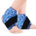 NEWGO Ankle Ice Pack for Injuries Reusable 2 Pack Ankle Cold Pack Flexible Ice Pack for Ankle Surgery Recovery Ankle Swelling Foot Injuries Plantar Fasciitis Achilles Tendonitis (Blue) Blue-2pack