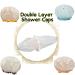Waterproof Reusable Bath Cap for Women & Kids - Yellow | Double Layer PEVA Shower Hair Protection - Buy Online on GoSupps.com