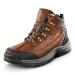 NORTIV 8 Men's Leather Waterproof Hiking Boots Mid Ankle Trekking Mountaineering Outdoor Boots 12 Brown/Litchi