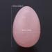 Rosenquarz Yoni Ei Massage Stone - Natural Crystal for Cone Exercises & Post-Birth Relaxation | Exquisite Craftsmanship with Pre-Drilled Hole - Buy Online on GoSupps.com