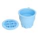2 in 1 Makeup Brush Cleaner Bowl | Portable Folding Cleaning Mat with Drying Rack | Space-Saving Brush Cleaner in Blue - Buy Online on GoSupps.com