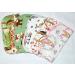 2 Ply Printed Flannel 8x8 Inches Set of 5 Sweet Woodland Animals