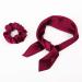 Satin Hair Scrunchies with Bow - 6 Pcs Solid Colors | Silk Elastic Hair Bands for Ponytail Holder - Buy Online on GoSupps.com