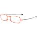 Cokobin Foldable Reading Glasses +2.0 | Anti-Blue Light Stainless Steel Hard Shell Case | Perfect Reading Aid for Men & Women - Orange - Buy Online on GoSupps.com