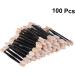 SOESFOUFU 100 Pcs Cosmetic Double Head Eyeshadow Makeup Eyeshadow Eyeliner Brushes Eyeshadow Brush Size 2 Black - Buy Online on GoSupps.com