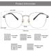 Buy Blue Light Reading Glasses for Men & Women - Fashion Titanium Frame Clear Lens - Classic Computer Eyewear 6006 - +2.75 Strength - Buy Online on GoSupps.com