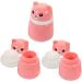 Minkissy 9 Pcs Powder Puff Box Set | Baby Body Powder Puff Travel Dispenser | Infant Talcum Powder Bottles | Pink Sponge | Powder Storage Bottle - Buy Online on GoSupps.com