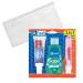 CHEVAUX Bundle of Dr Fresh Travel Toothbrush Kit with Mini Toothbrush  Toothpaste  and Mouthwash - Airport Friendly Travel Size Toothbrush Kit for Oral Care On-The-Go with Travel Zipper Pouch
