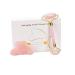 MUOBOFU Rose Quartz Roller for Face -2 in 1 Rose Quartz Face Roller & Gua Sha with Gift Box -Stone Face Massager as Cooling as Ice Roller -100% Anti-Aging Rose Quartz -Facial Roller
