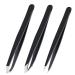 Precise Eyebrow Tweezers Set for Women and Men 3-in-1 1 Slant Tweezers + 1 Pointed Tweezers + 1 Pointed Slant Tweezers #-0831004