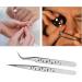 2 Pieces Pointed Tweezers Stainless Steel Lash Tweezers Straight and Curve Tip Precision Tweezers for Eyelash Eyebrow Facial or Chin Hair - Buy Online on GoSupps.com