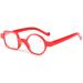 Kodilin round square reading glasses men reading glasses women anti-light blue for computers or gaming spring hinge reading glasses 1.0 1.5 2.0 2.5 3.0 3.5 (red 2.00)