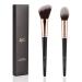 Anmor Contour and Highlighter Brush Set, Premium 2PCs Blush Bronzer Face Makeup Brush Kit, Perfect for Cheek Nose Blending Contouring Classic Black